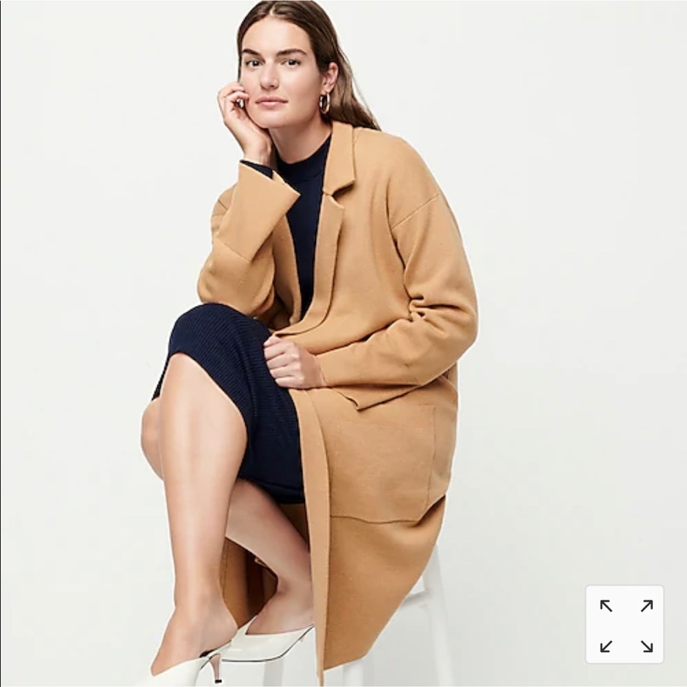 J. Crew Ella open-front long sweater-blazer